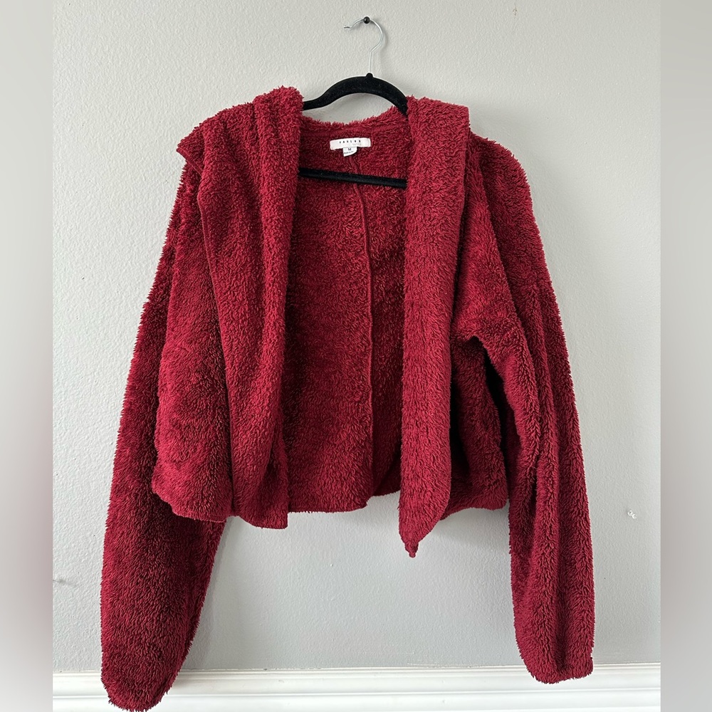 FAVLUX hooded burgundy sweater